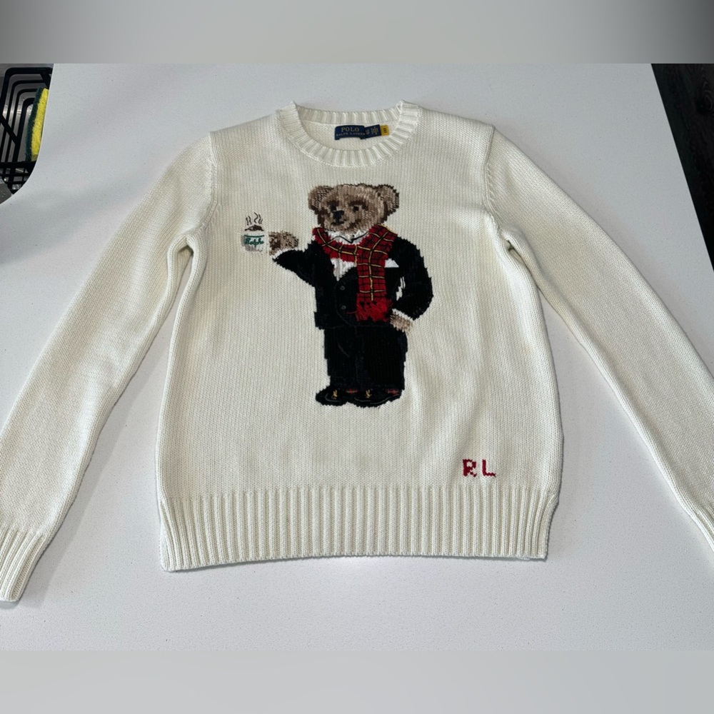 Women’s Polo Bear Knit Sweater